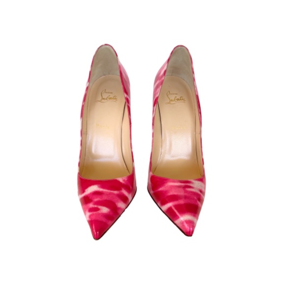 Christian Louboutin Pigalle Follies 120 Patent Glittart Shocking Pink - Picture 2 of 6